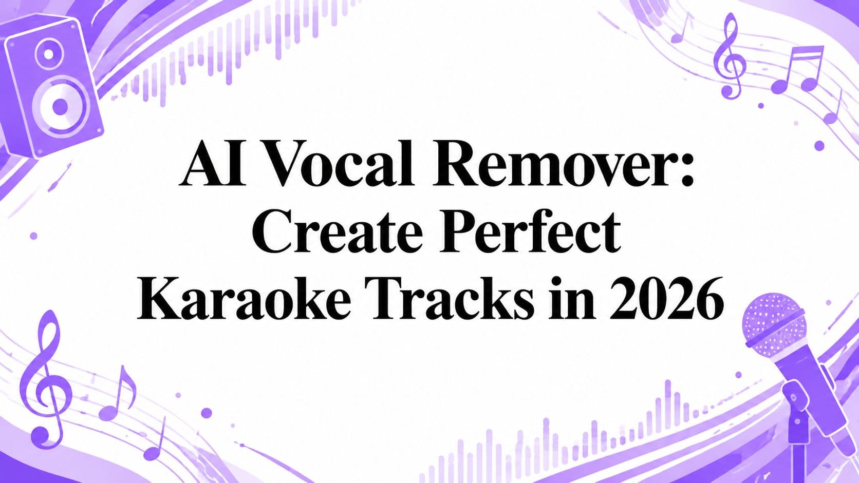 AI Vocal Remover: Create Perfect Karaoke Tracks in 2026