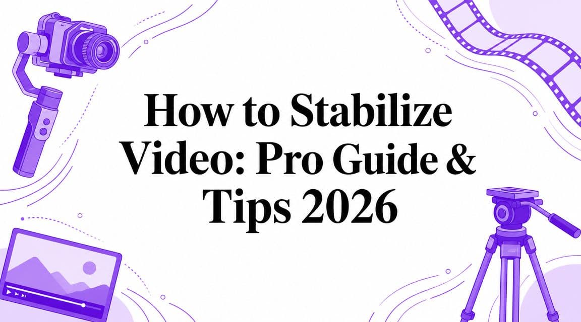 How to Stabilize Video: Pro Guide & Tips 2026