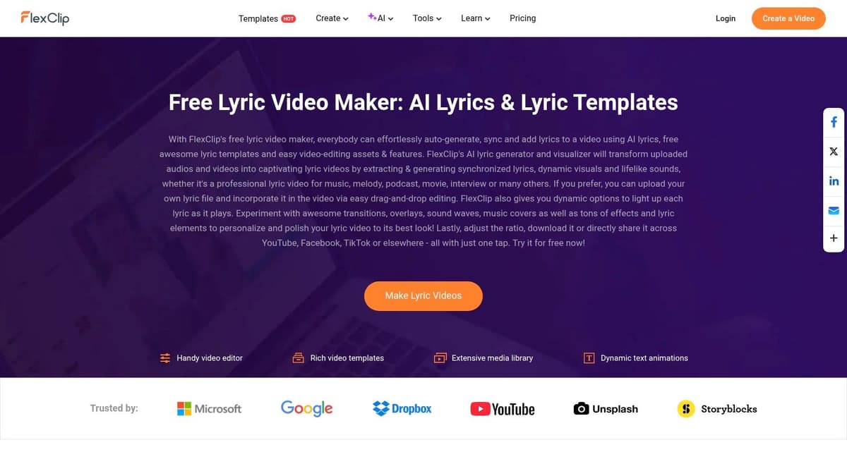 Lyricmaker The 12 Best Free Lyric Video Maker Tools for 2026 (Full Review)